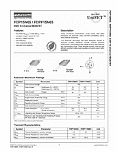 DataSheet FDPF15N65 pdf